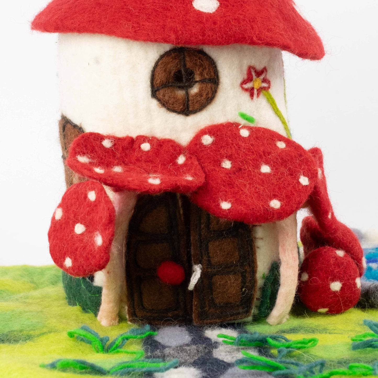 Magic Mushroom Felt Fairy PlayHouse - For Finger Puppets